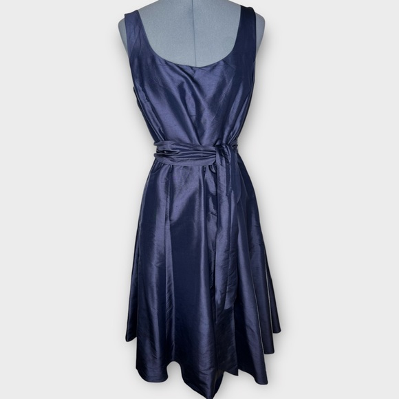 NEW RALPH LAUREN Blue Silk Taffeta Dress - Picture 1 of 10